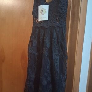 Rebellion Black Lace Dress With Tags